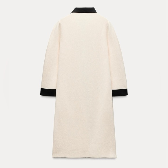 Zara Below The Elbow Sleeve Short Knit Dress Size M - Picture 6 of 9